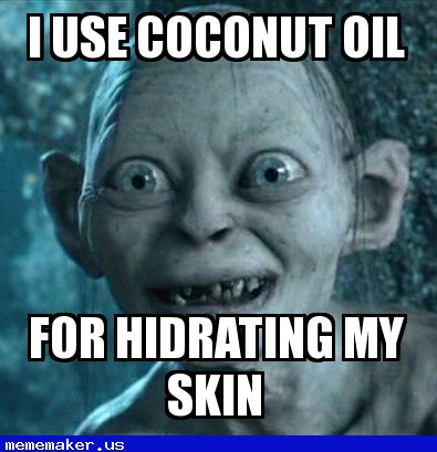 Używam oleju kokosowego do nawilżania mojej skóry.