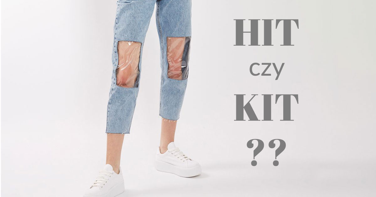 “Jeansy Mamy” z plastikowymi okienkami na kolanach? Serio TOPSHOP?