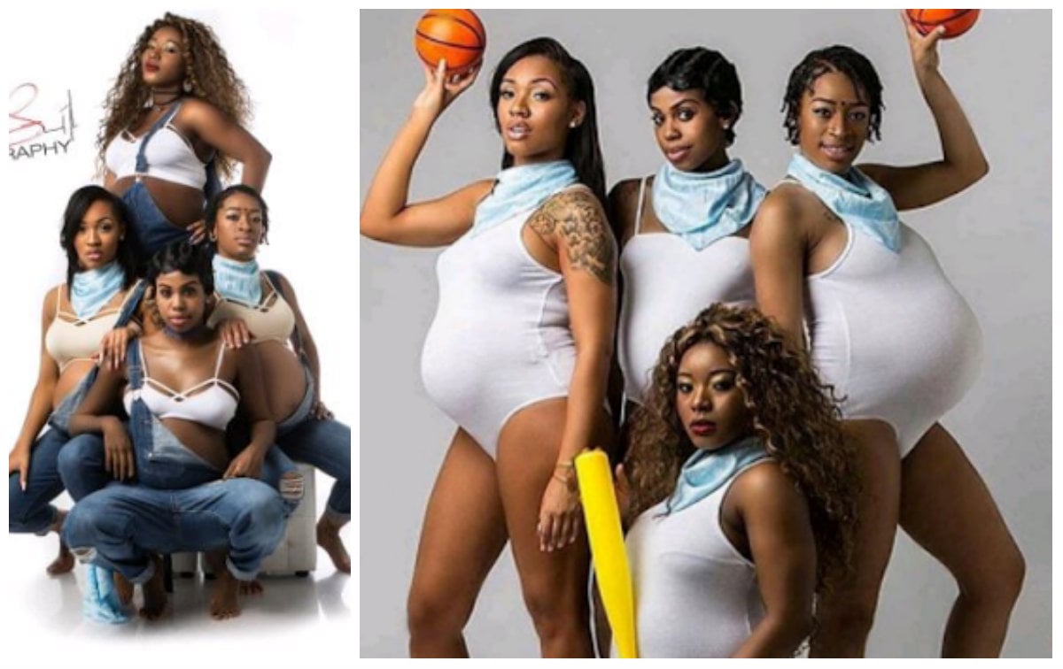 Te zdjęcia podbijają internet: cztery przyjaciółki w ciąży zrobiły sobie wspólną sesję