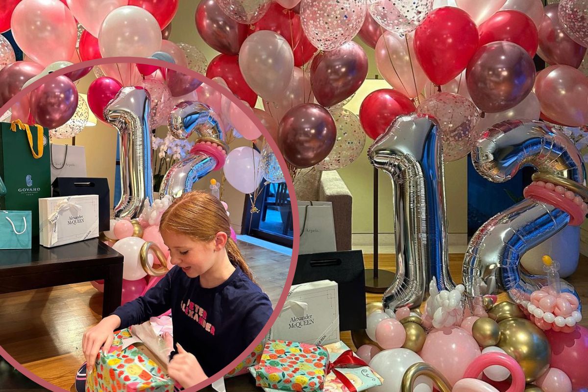 Dwunastoletnia milionerka świętuje urodziny. Tort wypełniony banknotami, czerwony dywan i ostrygi